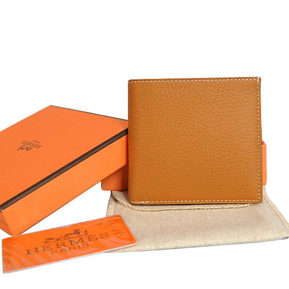 Cheap Fake Hermes MC Socrate Bi-Fold Wallet H006 Camel